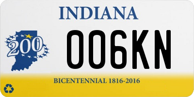 IN license plate 006KN
