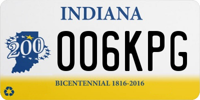 IN license plate 006KPG