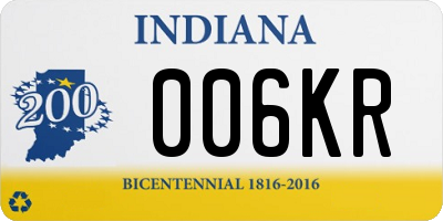 IN license plate 006KR