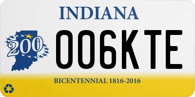 IN license plate 006KTE