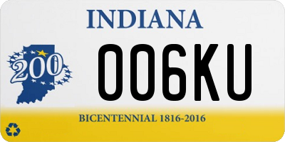 IN license plate 006KU