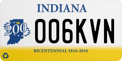 IN license plate 006KVN