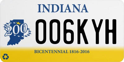 IN license plate 006KYH