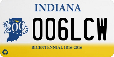IN license plate 006LCW