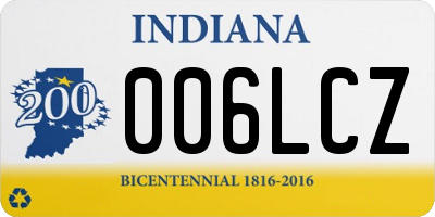 IN license plate 006LCZ