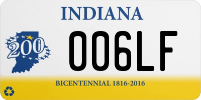 IN license plate 006LF