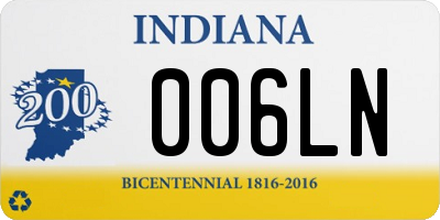 IN license plate 006LN