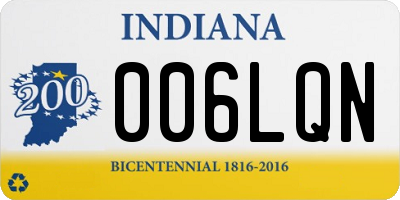 IN license plate 006LQN