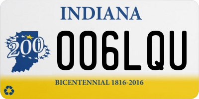 IN license plate 006LQU