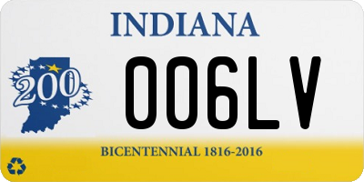 IN license plate 006LV