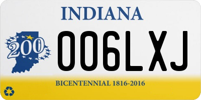 IN license plate 006LXJ