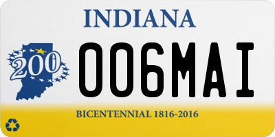 IN license plate 006MAI