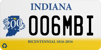 IN license plate 006MBI