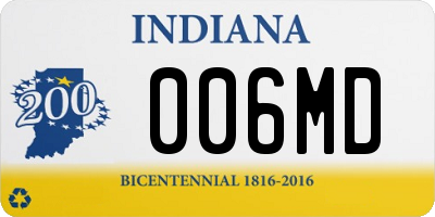 IN license plate 006MD