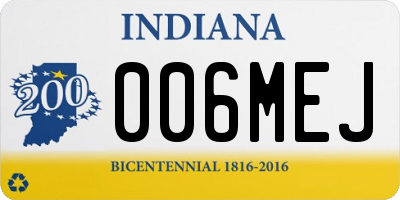 IN license plate 006MEJ