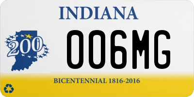 IN license plate 006MG