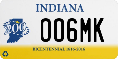 IN license plate 006MK