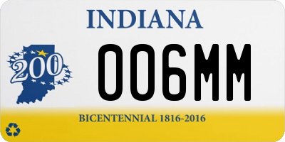 IN license plate 006MM