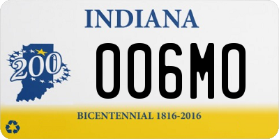 IN license plate 006MO