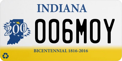 IN license plate 006MOY