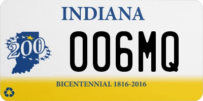 IN license plate 006MQ
