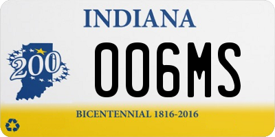 IN license plate 006MS