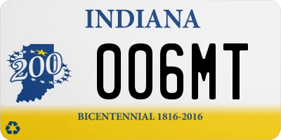 IN license plate 006MT