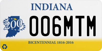IN license plate 006MTM