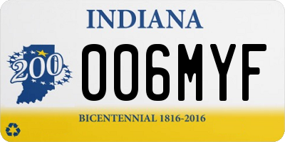 IN license plate 006MYF