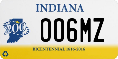 IN license plate 006MZ