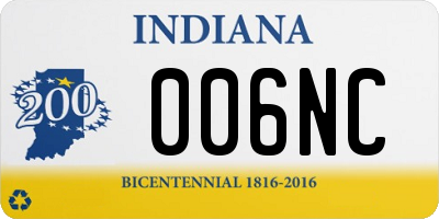 IN license plate 006NC