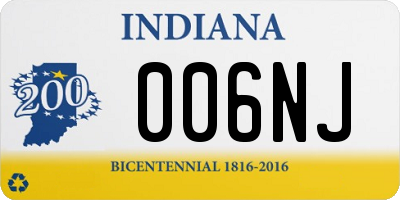 IN license plate 006NJ