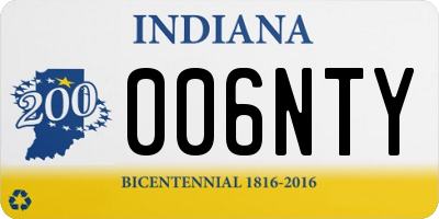 IN license plate 006NTY