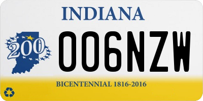 IN license plate 006NZW
