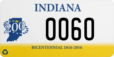 IN license plate 006O