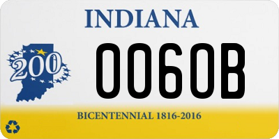 IN license plate 006OB