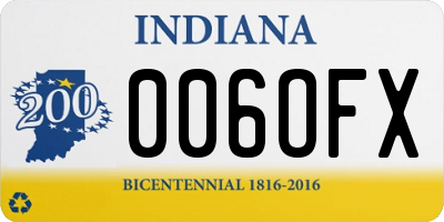 IN license plate 006OFX