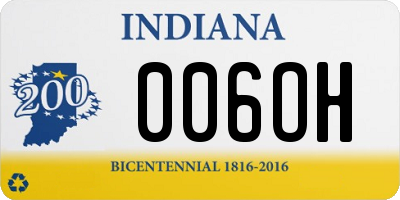 IN license plate 006OH