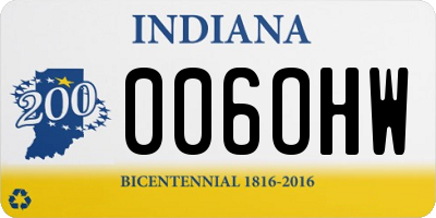 IN license plate 006OHW