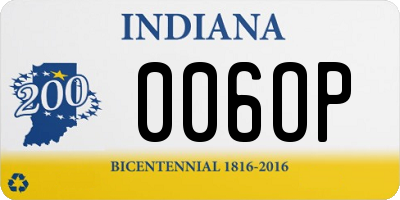 IN license plate 006OP