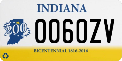 IN license plate 006OZV