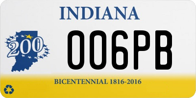 IN license plate 006PB