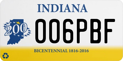 IN license plate 006PBF