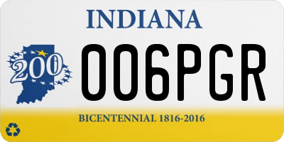 IN license plate 006PGR