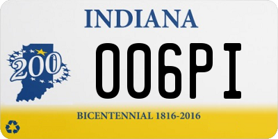 IN license plate 006PI