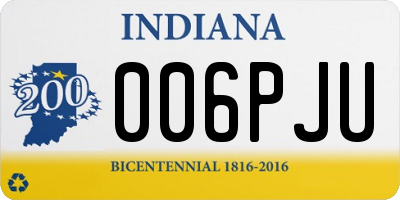 IN license plate 006PJU