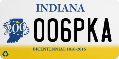 IN license plate 006PKA