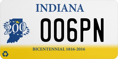 IN license plate 006PN