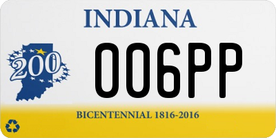 IN license plate 006PP