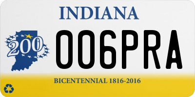IN license plate 006PRA